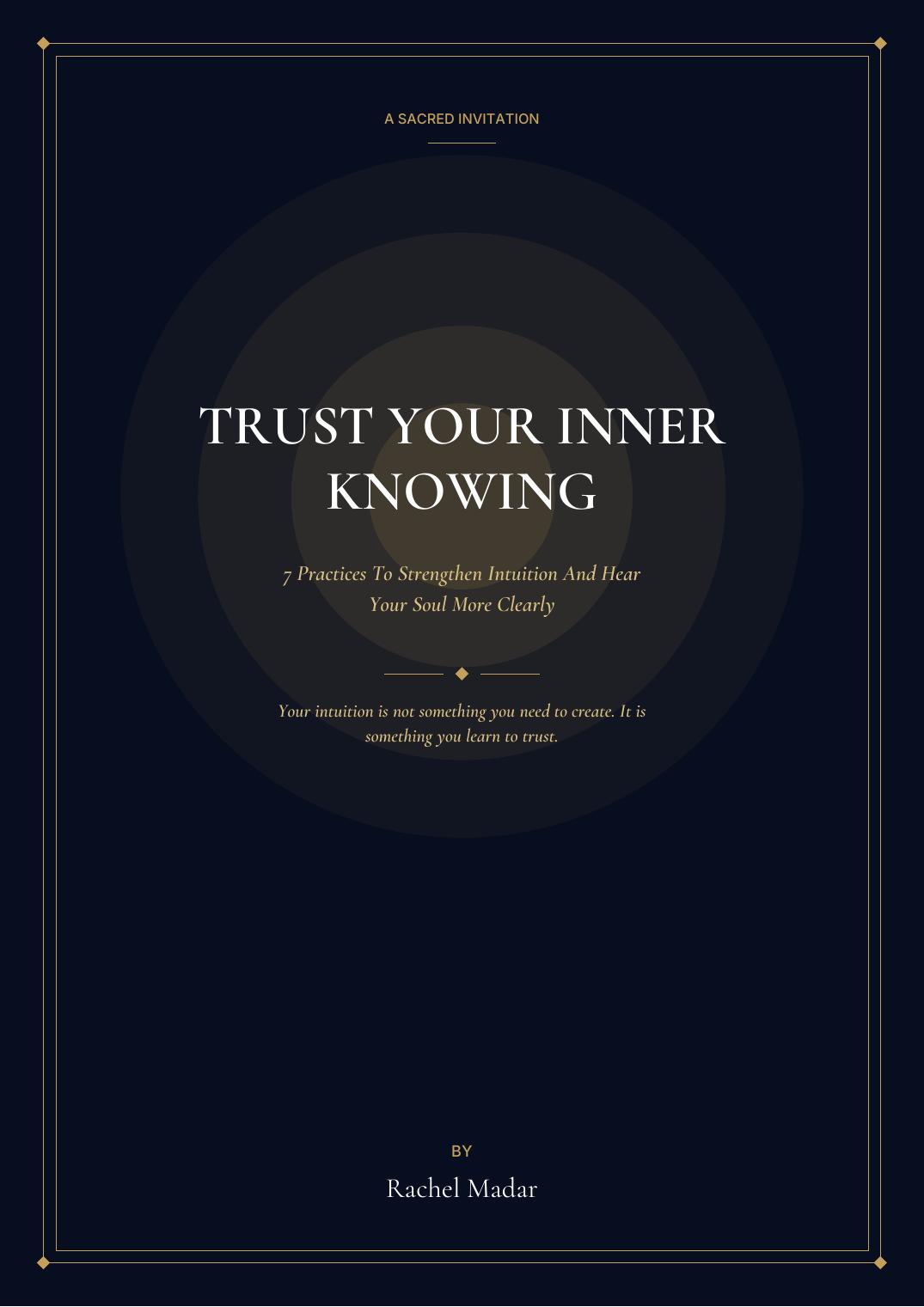 Trust Your Inner Knowing workbook cover