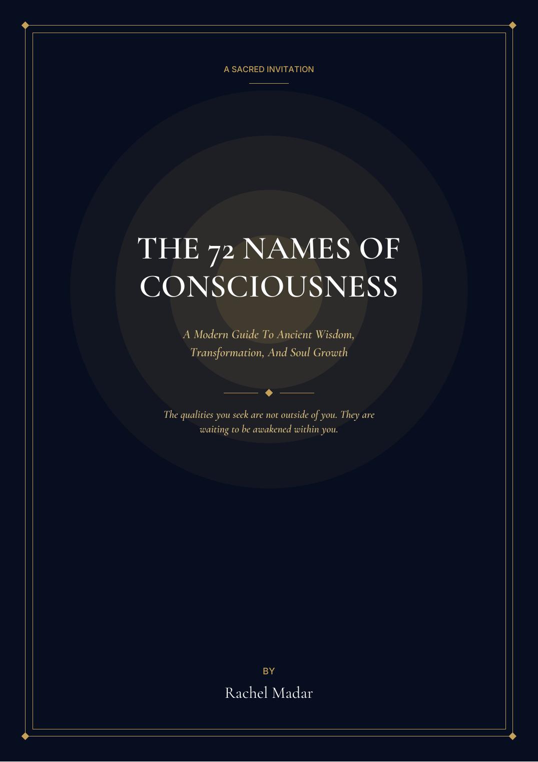 The 72 Names Of Consciousness workbook cover